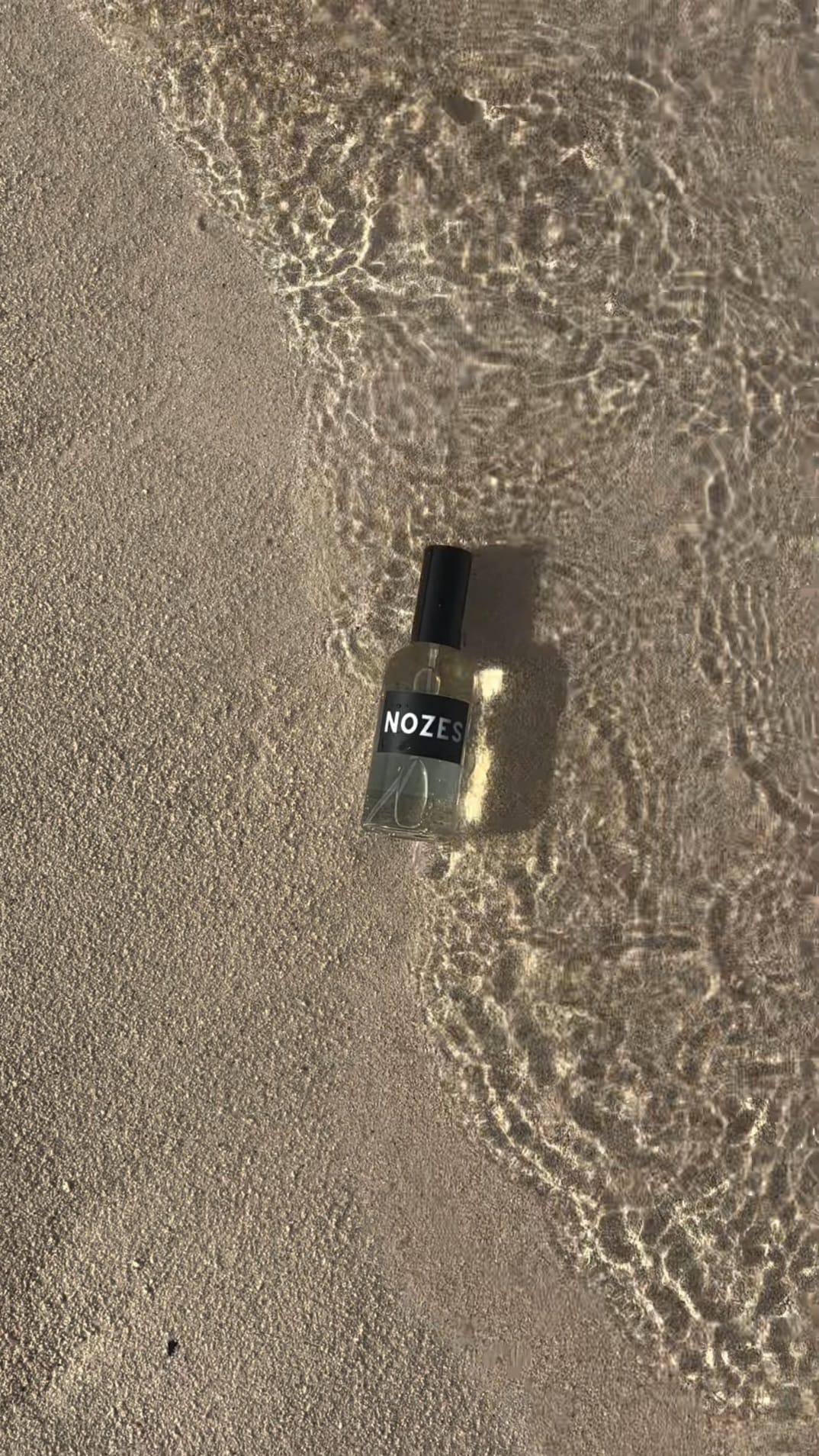 Nozes flesje in ondiep water